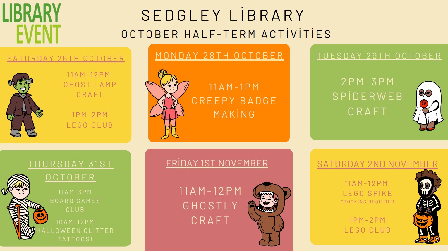 Sedgley Library - Creepy Badge Making